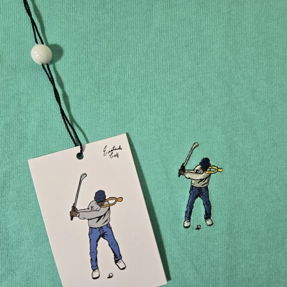 NEW Eastside Golf Mens Medium Swingman Logo Short Sleeve T Shirt Mint Green M - Picture 2 of 5